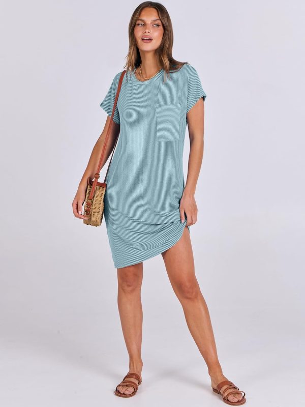 ANRABESS Womens Casual Summer Ribbed Knit Tunic Tshirt Mini Dresses 2025 Trendy Crewneck Short Sleeve Beach Loose Shift Dress - Image 13