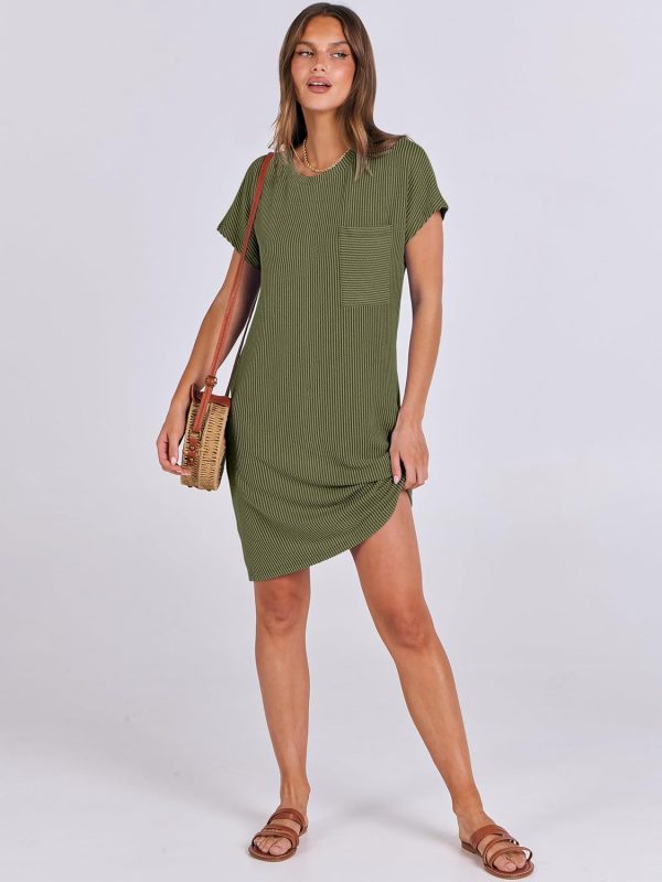ANRABESS Womens Casual Summer Ribbed Knit Tunic Tshirt Mini Dresses 2025 Trendy Crewneck Short Sleeve Beach Loose Shift Dress - Image 25