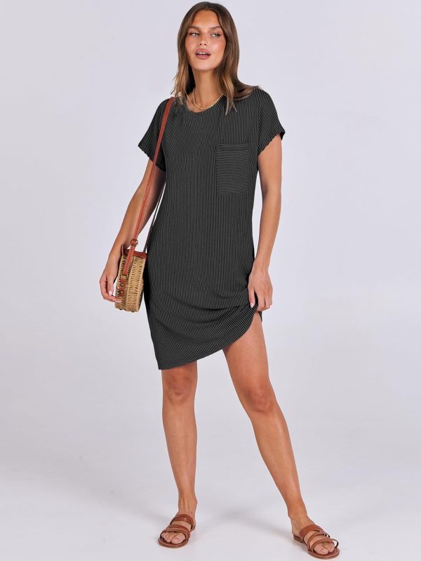 ANRABESS Womens Casual Summer Ribbed Knit Tunic Tshirt Mini Dresses 2025 Trendy Crewneck Short Sleeve Beach Loose Shift Dress - Image 55