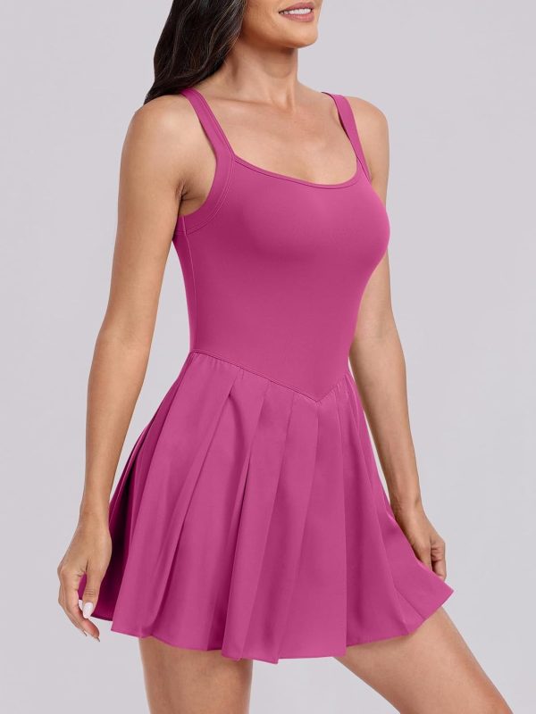 ANRABESS Women's Tennis Athletic Pleated Summer Mini Dress 2025 Golf Workout Build in Shorts Casual Romper Short Sundress - Image 67
