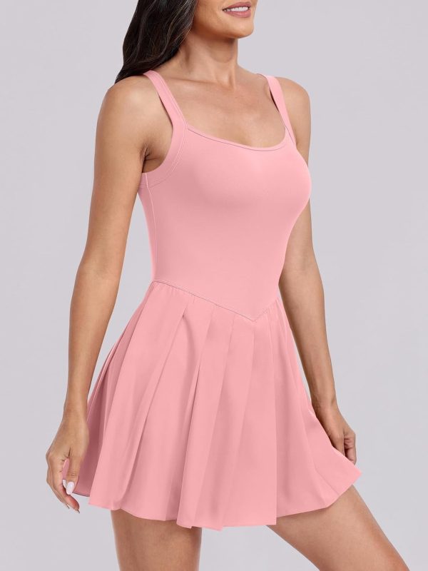 ANRABESS Women's Tennis Athletic Pleated Summer Mini Dress 2025 Golf Workout Build in Shorts Casual Romper Short Sundress - Image 131