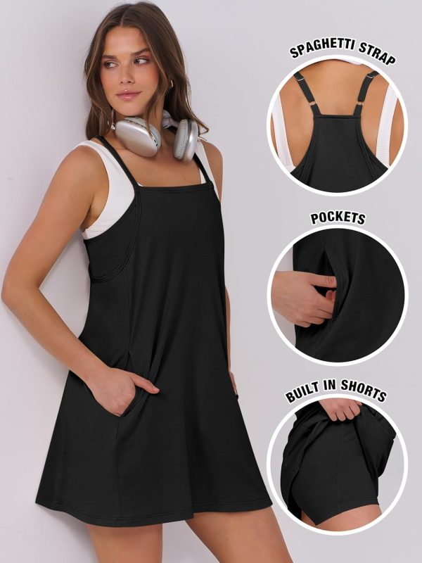 ANRABESS Womens Tennis Dress 2025 Trendy Summer Casual Loose Athletic Workout Exercise Golf Mini Romper Dress Built in Shorts - Image 6