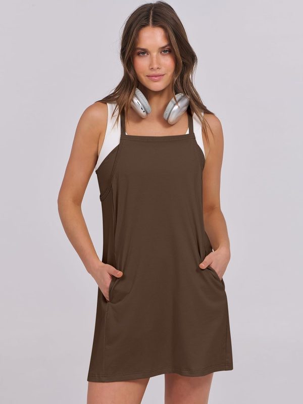 ANRABESS Womens Tennis Dress 2025 Trendy Summer Casual Loose Athletic Workout Exercise Golf Mini Romper Dress Built in Shorts - Image 14