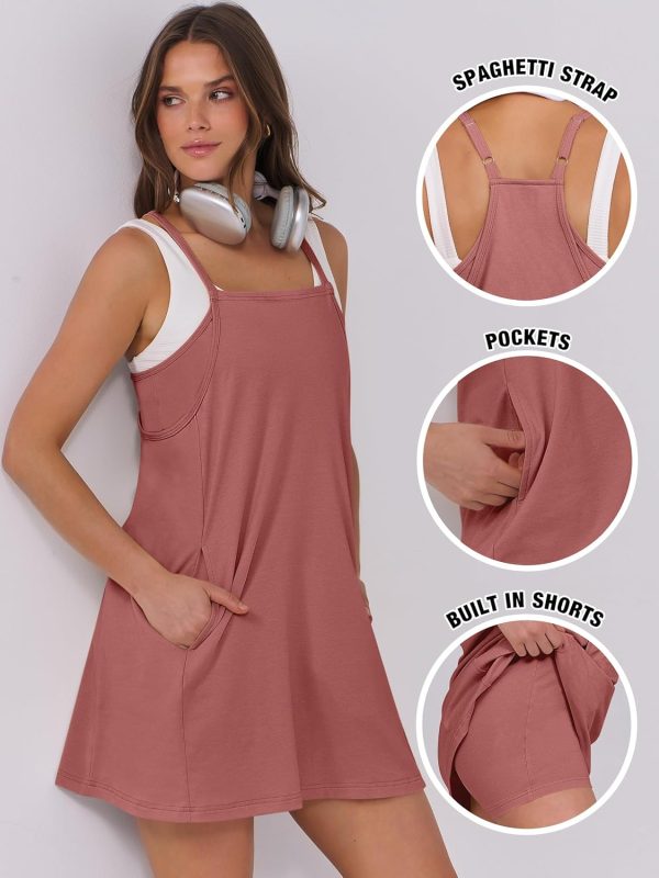 ANRABESS Womens Tennis Dress 2025 Trendy Summer Casual Loose Athletic Workout Exercise Golf Mini Romper Dress Built in Shorts - Image 20