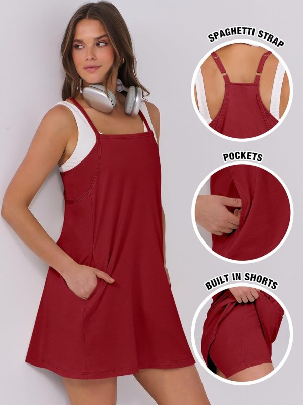 ANRABESS Womens Tennis Dress 2025 Trendy Summer Casual Loose Athletic Workout Exercise Golf Mini Romper Dress Built in Shorts - Image 41