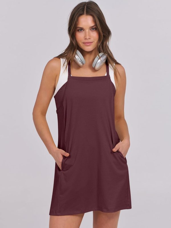 ANRABESS Womens Tennis Dress 2025 Trendy Summer Casual Loose Athletic Workout Exercise Golf Mini Romper Dress Built in Shorts - Image 49