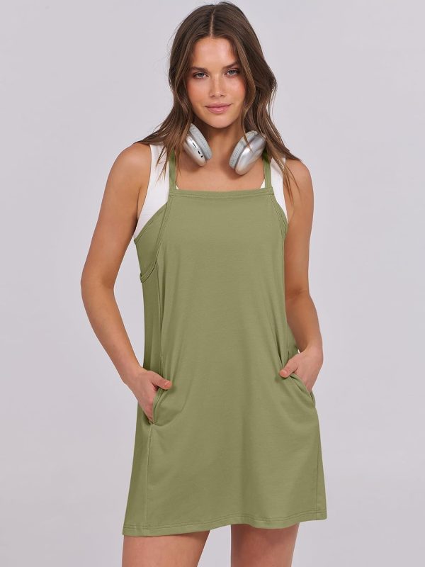 ANRABESS Womens Tennis Dress 2025 Trendy Summer Casual Loose Athletic Workout Exercise Golf Mini Romper Dress Built in Shorts - Image 56