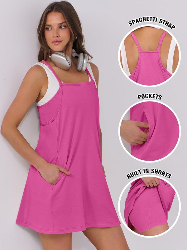 ANRABESS Womens Tennis Dress 2025 Trendy Summer Casual Loose Athletic Workout Exercise Golf Mini Romper Dress Built in Shorts - Image 62