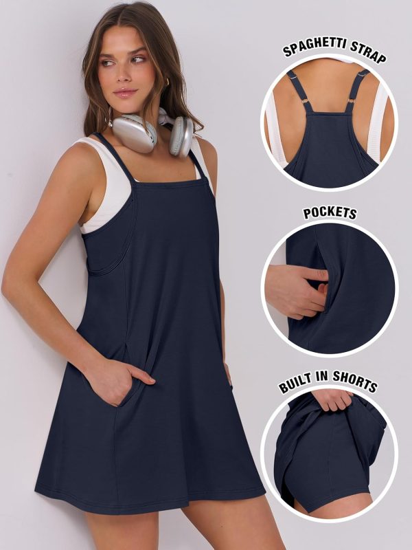 ANRABESS Womens Tennis Dress 2025 Trendy Summer Casual Loose Athletic Workout Exercise Golf Mini Romper Dress Built in Shorts - Image 76