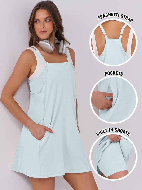 ANRABESS Womens Tennis Dress 2025 Trendy Summer Casual Loose Athletic Workout Exercise Golf Mini Romper Dress Built in Shorts - Image 90