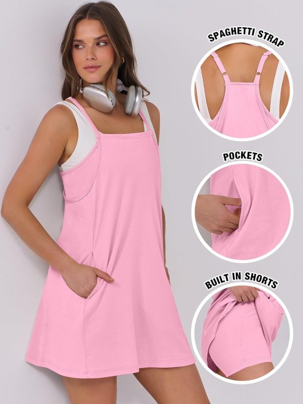 ANRABESS Womens Tennis Dress 2025 Trendy Summer Casual Loose Athletic Workout Exercise Golf Mini Romper Dress Built in Shorts - Image 97