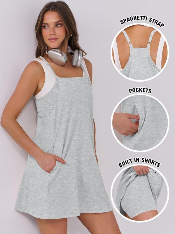 ANRABESS Womens Tennis Dress 2025 Trendy Summer Casual Loose Athletic Workout Exercise Golf Mini Romper Dress Built in Shorts - Image 125